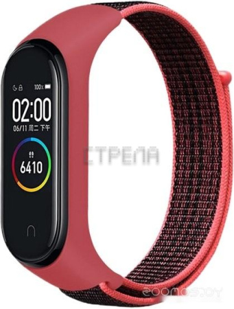Ремешок Evolution XMB34-N01 для Xiaomi Mi Band 3/4 (черно-розовый)